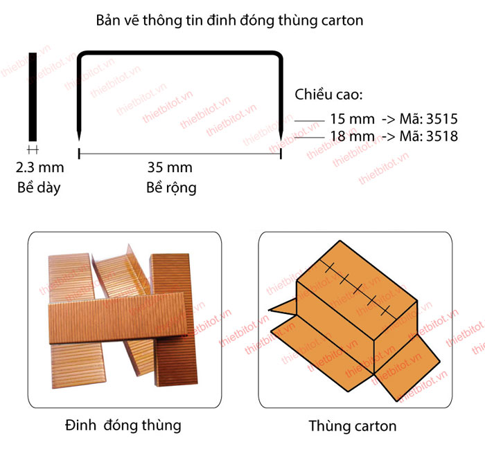 Bản vẽ kỹ thuật đinh đóng thùng carton